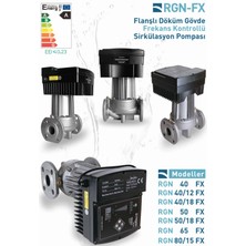 Regen Rgn 65 Fx 22 Watt Frekans Konvertörlü Sirkülasyon Pompası (Dn 65) 45 M3 Debi - 15 Mss Basınç