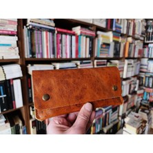 Mahfuz Gerçek Deri Tamamen El Emeği Kadın Cüzdan 22CM*8CM * 1 Kağıt Para Alanı 1 Kart Bölmesi DAK96