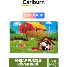 Özbience Eğitici Ahşap Puzzle, Zeka ve Koordinasyon Geliştirici, 24 Parça