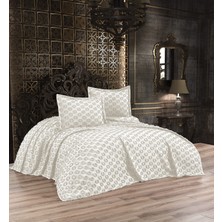 Esra Home Qulothes Çift Kişilik Yatak Örtüsü Takımı 3 Parça Çeyiz Seti Kabartmalı