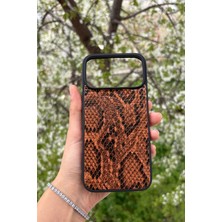 Glazef iPhone 17 Pro Max Yılan Desenli Kabartma Dokulu Kılıf