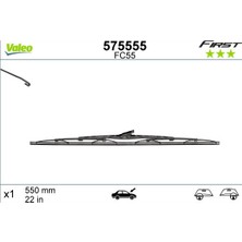 Valeo Silecek Süpürgesi Unıversal Grafitli Telli 550 mm 22" (1 Ad )