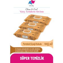 Livory 3 Adet Portakal Çiçek Kokulu Yüzey Temizleme Havlusu