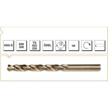 Zemira Makina Takım Hss-E Altın Seri Inox Delme Matkap Ucu 9 mm