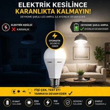 Deyhome Cata CT-4229 Şarjlı LED Ampul, 9W, 830 Lümen, Beyaz [enerji Sınıfı A]