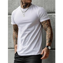 %100 Pamuk Oversize Kalıp Rahat Şık Erkek Tişört \ T-Shirt