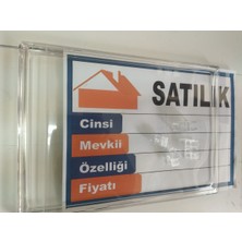 Özbience Emlak Vitrin Standı, Kağıt ve Kalem Hediye, Kullanışlı ve Şık Tasarım