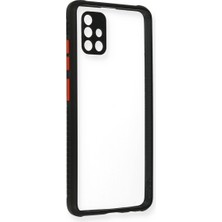 Hayat Store Samsung Galaxy A71 Kılıf Miami Şeffaf Silikon - Siyah