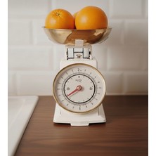 Özbience Retro Analog Mutfak Terazisi, Şık ve Pratik Altın Rengi Tasarım