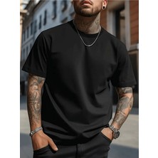 %100 Pamuk Oversize Kalıp T-Shirt Şık Rahat Tişört