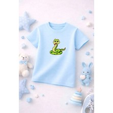 Baskılı Sevimli Çocuk Tshirt Tişört Tee Rahat Yumuşak 100% Pamuk