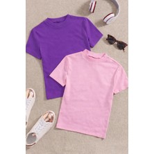 %100 Pamuk 0VERSIZE Kalıp Rahat ve Şık Kadın Tişört \ T-Shirt