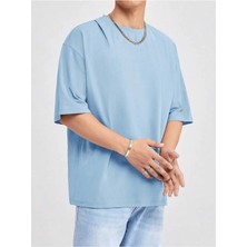 %100 Pamuk Erkek Tişört Oversize Kalıp T-Shirt