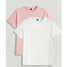 2'li Adet Oversize Kalıp %100 Pamuk Unisex Tişört \ T-Shirt