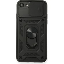 Zemira Iphone 7 Kılıf Pars Lens Yüzüklü - Siyah