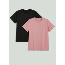 2'li Oversize Kalıp %100 Pamuk Unisex Tişört \ T-Shirt