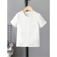 Unisex Oversize Tişört %100 Pamuk Basic Casual Stili