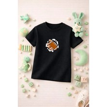 Futbol Temalı Baskılı Kız Erkek Çocuk Tshirt Tişört Tee Rahat Yumuşak 100% Pamuk