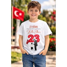 23 Nisan Bayramı Baskılı Çocuk Tişört – Rahat Kesim Pamuk Tişört