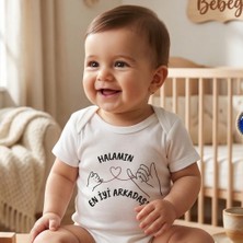 Egg Baby Hala Yazılı Bebek Zıbın Halam Temalı Komik Tasarımlı Bebek Body %100 Pamuk Hediyelik