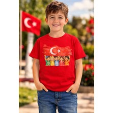 23 Nisan Baskılı Unisex %100 Pamuk Tişört\t-Shirt