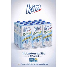 İçim Içim Laktozsuz Süt 1lt x 12 Adet