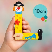 Özbience Renkli ve Eğlenceli Ahşap L Harfi, 10 Cm, Dekoratif ve Çocuk Odası Süslemesi