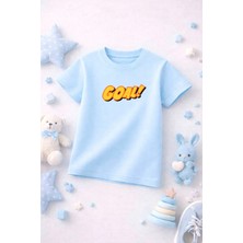Futbol Temalı Baskılı Kız Erkek Çocuk Tshirt Tişört Tee Rahat Yumuşak 100% Pamuk
