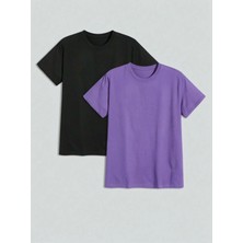 2'li Oversize Kalıp %100 Pamuk Unisex Tişört \ T-Shirt
