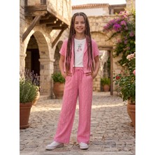 İnebolu Kids Kız Çocuk Gömlek Askılı Üst Pantolon 3 Lü Takım
