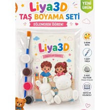Liya3D Taş Boyama Seti Hayvan Figürlü 5 Renk Boya