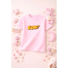 Futbol Temalı Baskılı Kız Erkek Çocuk Tshirt Tişört Tee Rahat Yumuşak 100% Pamuk