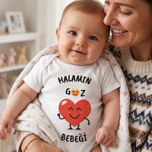 Egg Baby Hala Yazılı Bebek Zıbın Halam Temalı Komik Tasarımlı Bebek Body %100 Pamuk Hediyelik