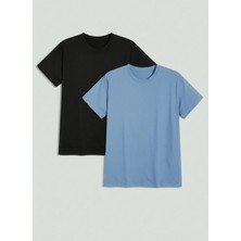 2'li Adet Oversize Kalıp %100 Pamuk Unisex Tişört \ T-Shirt