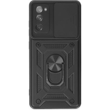 Zemira Galaxy S20 Fe Kılıf Pars Lens Yüzüklü - Siyah