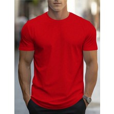%100 Pamuk Oversize Kalıp Rahat Şık Erkek Tişört \ T-Shirt