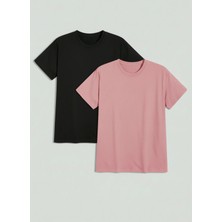 2'li Oversize Kalıp %100 Pamuk Unisex Tişört \ T-Shirt