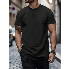 %100 Pamuk Organik Oversize T-Shirt Esnek Casual Şık Tişört