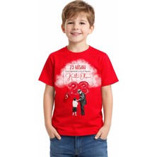 23 Nisan Egemenlik ve Çocuk Bayramı Tema Baskılı Tişört\t-Shirt