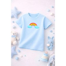Baskılı Sevimli Çocuk Tshirt Tişört Tee Rahat Yumuşak 100% Pamuk