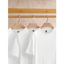%100 Pamuk Kadın Tişört\t-Shirt 3 Adet Oversize Kalıp