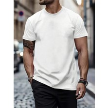 %100 Pamuk Organik Oversize T-Shirt Esnek Casual Şık Tişört