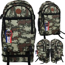 Season Mountainer 90 Litre Körüklü Dağcı Unisex Sırt Çantası – Büyük Hacimli Kamp & Outdoor Çanta (Kamuflaj)