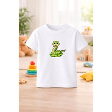 Baskılı Sevimli Çocuk Tshirt Tişört Tee Rahat Yumuşak 100% Pamuk