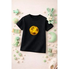 Futbol Temalı Baskılı Kız Erkek Çocuk Tshirt Tişört Tee Rahat Yumuşak 100% Pamuk