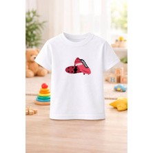 Futbol Temalı Baskılı Kız Erkek Çocuk Tshirt Tişört Tee Rahat Yumuşak 100% Pamuk
