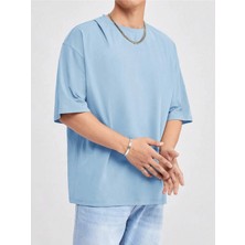 %100 Pamuk Erkek Oversize Kalıp T-Shirt Rahat Kesim Tişört
