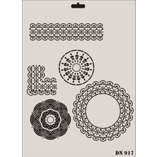 Zemira Dantel Seri DN-917 Stencil 35X25 cm
