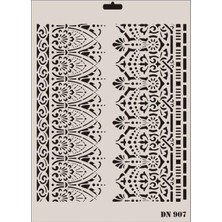 Zemira Dantel Seri DN-907 Stencil 35X25 cm