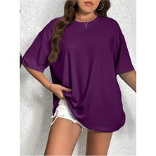 Unisex Oversize %100 Pamuk Tişört T-Shirt – Spor Rahat Salaş Basic Günlük